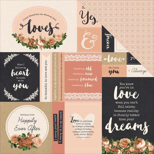 Kaisercraft - Always and Forever Collection - 12 x 12 Double Sided Paper - Endless Love