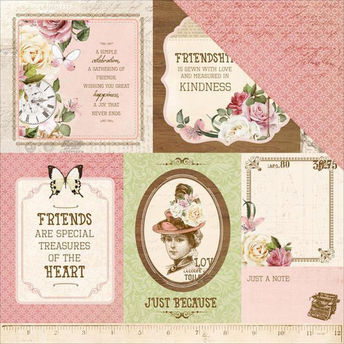 Kaisercraft - Mademoiselle Collection - 12 x 12 Double Sided Paper - Couture