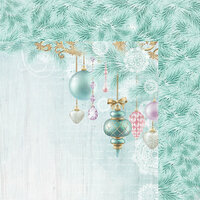 Kaisercraft - Christmas Wishes Collection - 12 x 12 Double Sided Paper - Bauble Garland