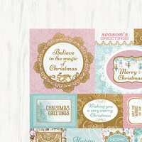 Kaisercraft - Christmas Wishes Collection - 12 x 12 Double Sided Paper - Seasons Greetings
