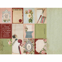 Kaisercraft - Cherry Tree Lane Collection - 12 x 12 Double Sided Paper - Postcards