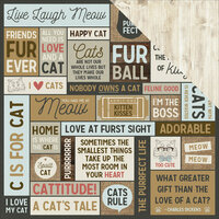Kaisercraft - Pawfect Collection - 12 x 12 Double Sided Paper - Meow
