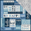 Kaisercraft - Indigo Skies Collection - 12 x 12 Double Sided Paper - Blue Moon