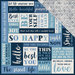 Kaisercraft - Indigo Skies Collection - 12 x 12 Double Sided Paper - Blue Moon