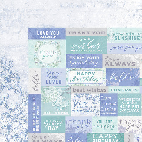 Kaisercraft - Lilac Whisper Collection - 12 x 12 Double Sided Paper - Well Wishes
