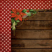 Kaisercraft - Letters to Santa Collection - Christmas - 12 x 12 Double Sided Paper - Poinsettia Garland