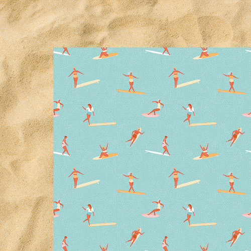 Kaisercraft - Summer Splash Collection - 12 x 12 Double Sided Paper - Surfers