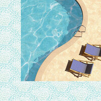 Kaisercraft - Summer Splash Collection - 12 x 12 Double Sided Paper - Poolside