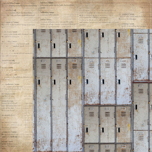 Kaisercraft - Documented Collection - 12 x 12 Double Sided Paper - Lockers