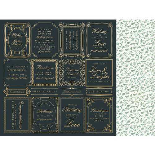 Kaisercraft - With Love Collection - 12 x 12 Double Sided Paper - Just Because with Foil Accents