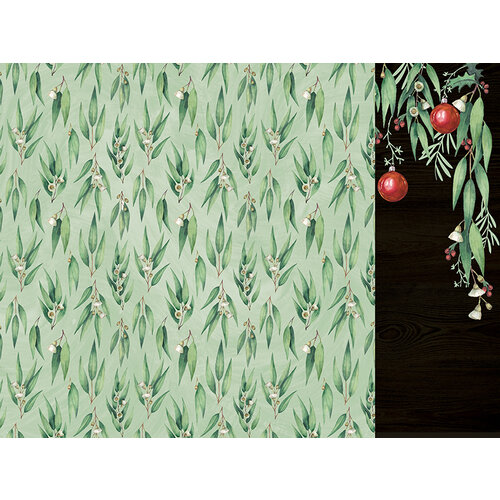 Kaisercraft - Christmas - Under The Gum Leaves Collection - 12 x 12 Double Sided Paper - Gum Leaves