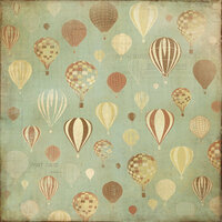 Kaisercraft - Up, Up and Away Collection - 12 x 12 Double Sided Paper - Moon Ride