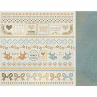 Kaisercraft - Homemade Collection - 12 x 12 Double Sided Paper - Simple Stitches