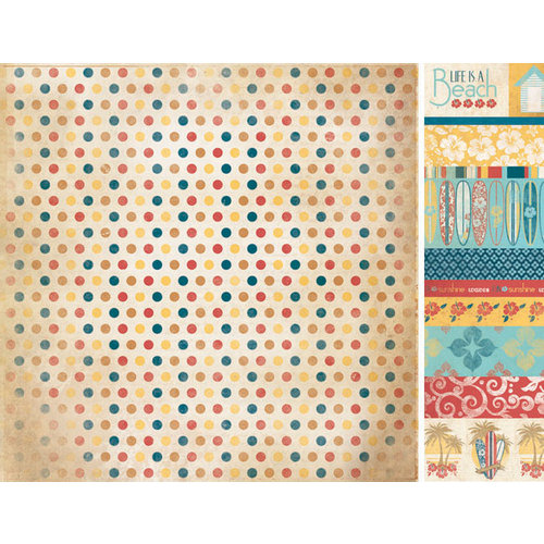 Kaisercraft - Seaside Collection - 12 x 12 Double Sided Paper - Coast Line