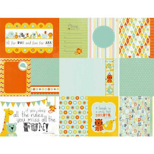 Kaisercraft - Party Animals Collection - 12 x 12 Double Sided Paper - Bop!