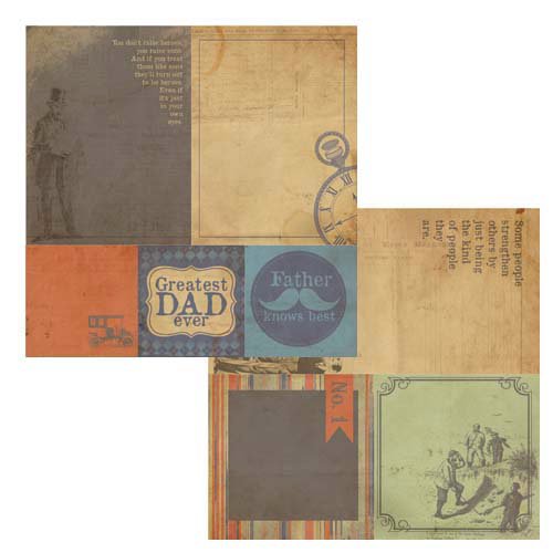Kaisercraft - Sears and Son Collection - 12 x 12 Double Sided Paper - Sidecar