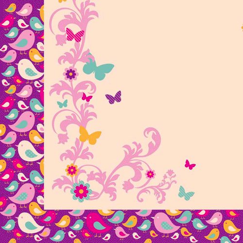 Kaisercraft - Butterfly Kisses Collection - 12 x 12 Double Sided Paper - Birdy