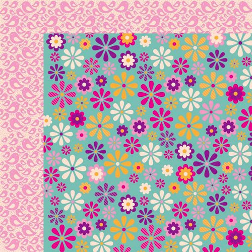 Kaisercraft - Butterfly Kisses Collection - 12 x 12 Double Sided Paper - Daisy Chain