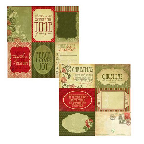 Kaisercraft - Twig and Berry Collection - Christmas - 12 x 12 Double Sided Paper - Gold