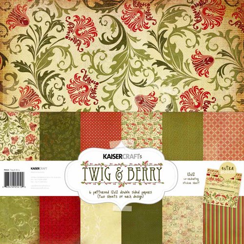 Kaisercraft - Twig and Berry Collection - Christmas - 12 x 12 Paper Pack