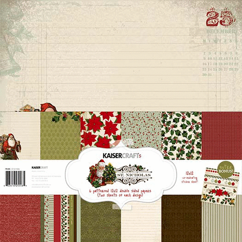 Kaisercraft - St Nicholas Collection - Christmas - Christmas - 12 x 12 Paper Pack