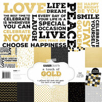 Kaisercraft - A Touch of Gold Collection - 12 x 12 Paper Pack