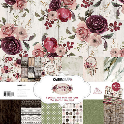 Kaisercraft - Gypsy Rose Collection - 12 x 12 Paper Pack