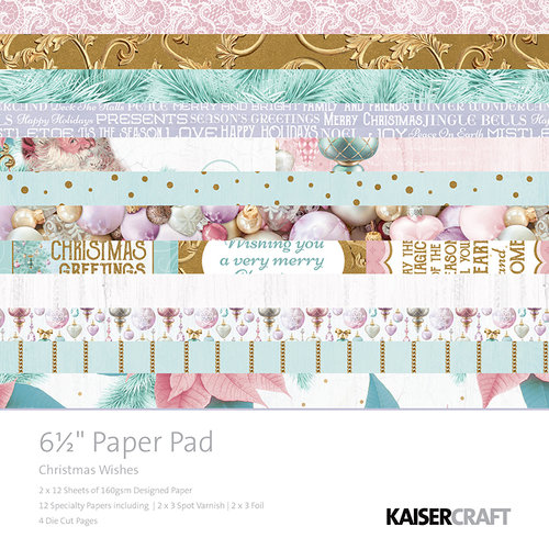 Kaisercraft - Christmas Wishes Collection - 6.5 x 6.5 Paper Pad