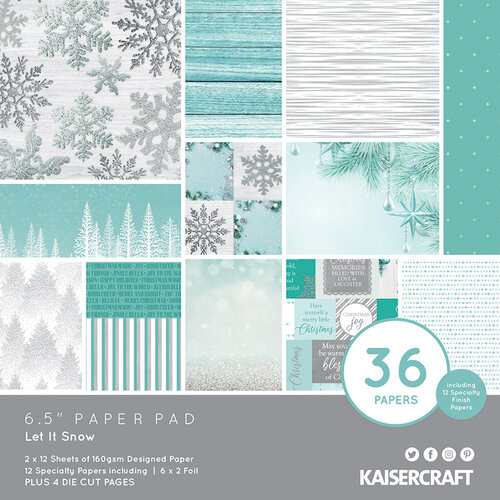 Kaisercraft - Christmas - Let It Snow Collection - 6.5 x 6.5 Paper Pad