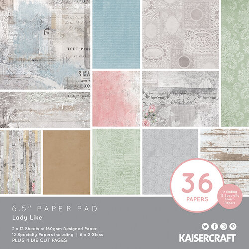 Kaisercraft - Lady Like Collection - 6.5 x 6.5 Paper Pad