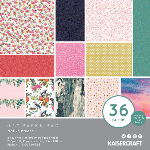 Kaisercraft - Native Breeze Collection - 6.5 x 6.5 Paper Pad