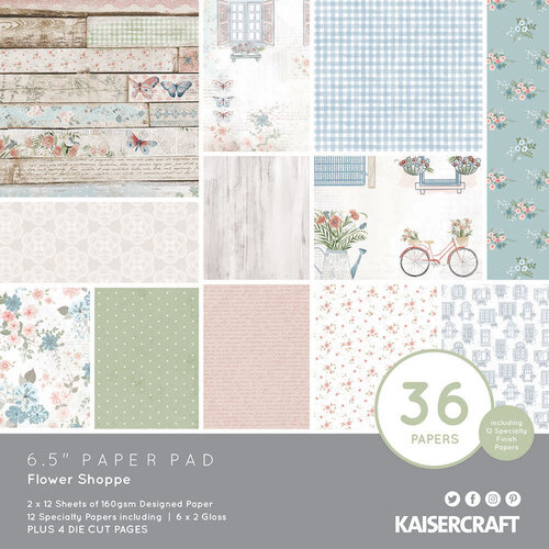Kaisercraft - Flower Shoppe Collection - 6.5 x 6.5 Paper Pad