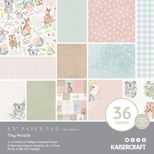 Kaisercraft - Tiny Miracles Collection - 6.5 x 6.5 Paper Pad