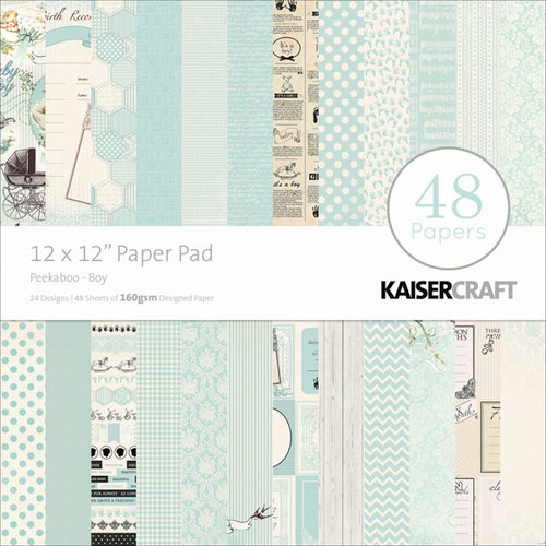 Kaisercraft - Peekaboo Collection - 12 x 12 Paper Pad - Boy