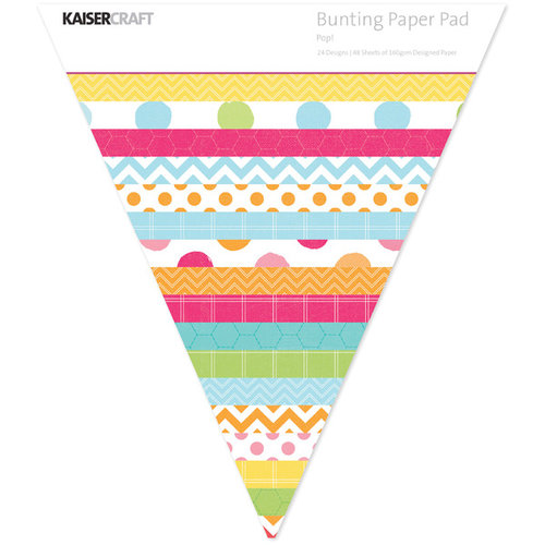 Kaisercraft - Pop Collection - Bunting Shaped Paper Pad
