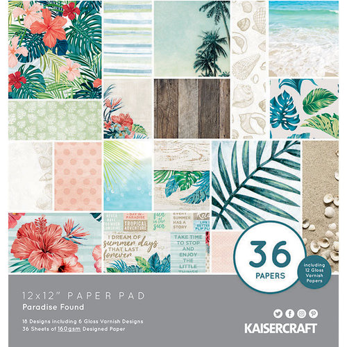 Kaisercraft - Paradise Found Collection - 12 x 12 Paper Pad