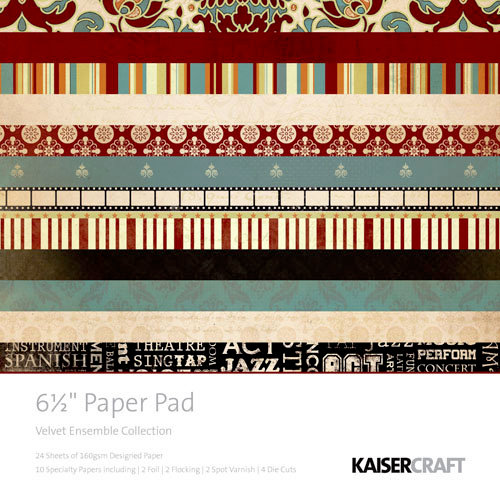 Kaisercraft - Velvet Ensemble Collection - 6.5 x 6.5 Paper Pad