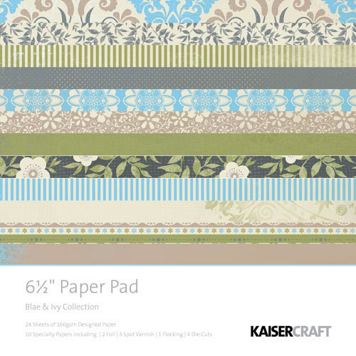 Kaisercraft - Blae and Ivy Collection - 6.5 x 6.5 Paper Pad