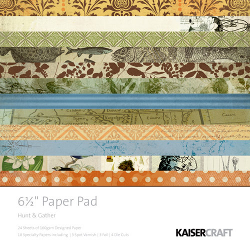 Kaisercraft - Hunt and Gather Collection - 6.5 x 6.5 Paper Pad