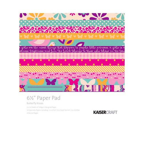 Kaisercraft - Butterfly Kisses Collection - 6.5 x 6.5 Paper Pad