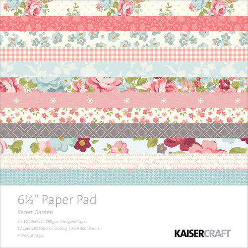 Kaisercraft - Secret Garden Collection - 6.5 x 6.5 Paper Pad