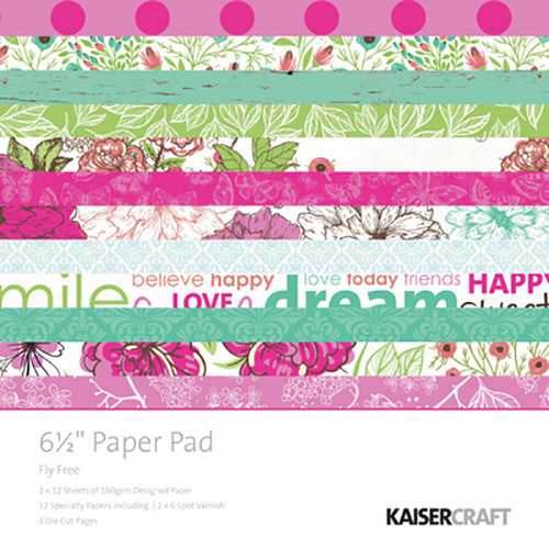 Kaisercraft - Fly Free Collection - 6.5 x 6.5 Paper Pad