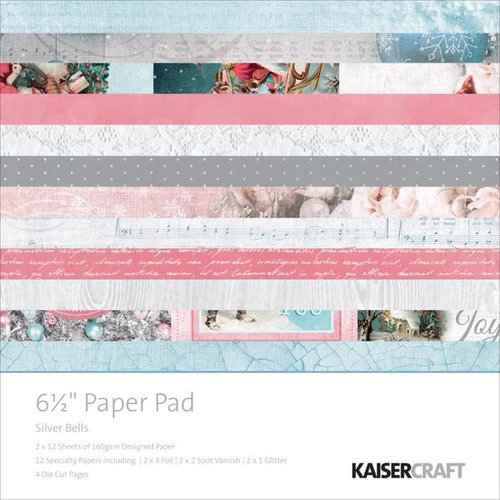 Kaisercraft - Silver Bells Collection - Christmas - 6.5 x 6.5 Paper Pad