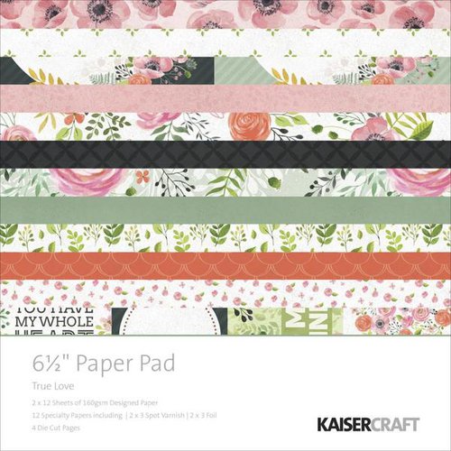Kaisercraft - True Love Collection - 6.5 x 6.5 Paper Pad