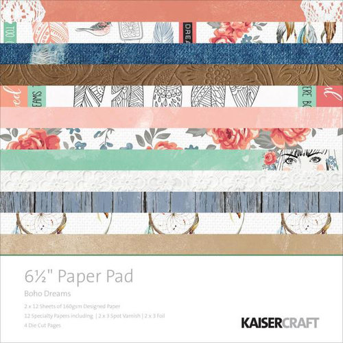 Kaisercraft - Boho Dreams Collection - 6.5 x 6.5 Paper Pad