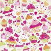 Kaisercraft - Candy Lane Collection - 12 x 12 Paper with Glitter Accents - Treats, BRAND NEW