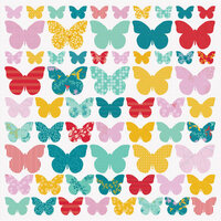 Kaisercraft - Hummingbird Collection - 12 x 12 Paper with Varnish Accents - Flutter
