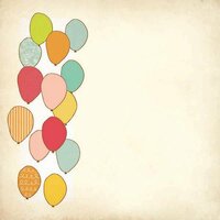 Kaisercraft - Save the Date Collection - 12 x 12 Die Cut Paper - Balloons