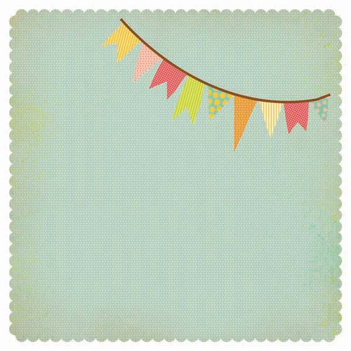 Kaisercraft - Save the Date Collection - 12 x 12 Die Cut Paper - Bunting