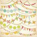 Kaisercraft - Save the Date Collection - 12 x 12 Paper with Glitter Accents - Pennants